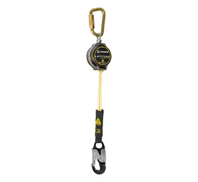 Safewaze 020-5202 - Latitude Pro Arc Flash 7‘ Single Web SRL, Steel Carabiner, Alu Snap Hook