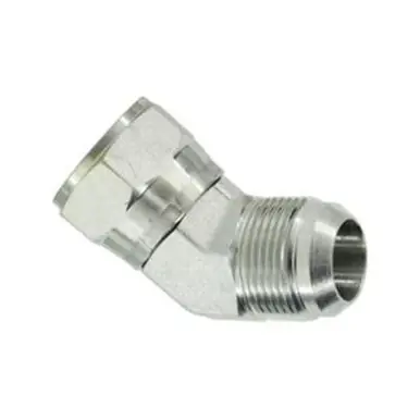 Midland Industries SS6502-12-12 - 45° Elbow, 3/4" Male JIC x 3/4" Female JIC Swivel, Stainless Steel