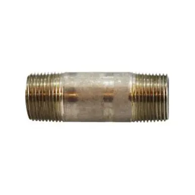 Midland Industries 51089 - Seamless Pipe Nipple, 3/4" MPT x 3/4" MPT, 5-1/2" L, Stainless Steel, SCH