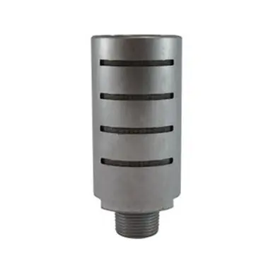Midland Industries 28372 - Slit Pattern High Flow Muffler, 1" Nominal, MPT, Aluminum