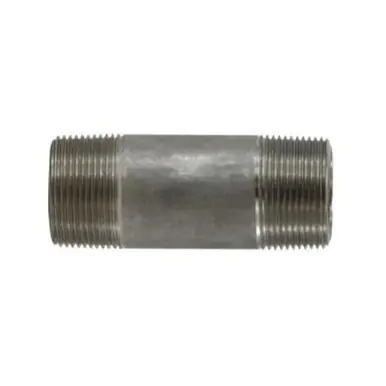 Midland Industries 51123 - Seamless Pipe Nipple, 1-1/4" MPT x 1-1/4" MPT, 3" L, Stainless Steel, SCH