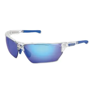 MCR DM1328B Dominator DM3 Glasses, Blue Mirror Lens, Clear/Blue Frame