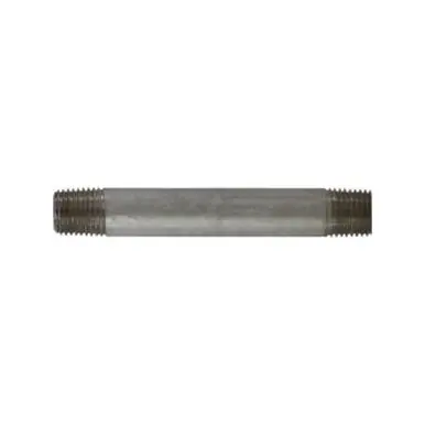Midland Industries 52029 - Seamless Pipe Nipple, 1/4" MPT x 1/4" MPT, 5-1/2" L, Stainless Steel, SCH