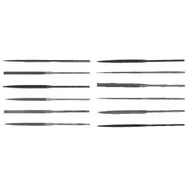 Crescent/Nicholson 37626 5-1/2" Swiss Pattern Rectangular Needle File, 4 Cut