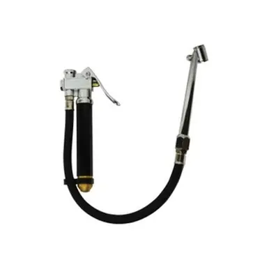 Midland Industries 320010 - Inflator w/ Gauge, 10 to 120 psi, 12" L Hose, 1/4-18" Thread, FIP, Steel
