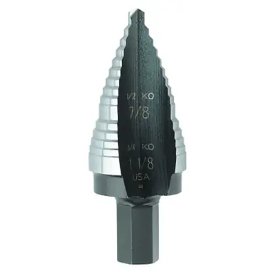 Irwin Unibit 10239 HSS Fractional Self-Starting Step Drill, 7/8"-1-1/8", 2 Steps