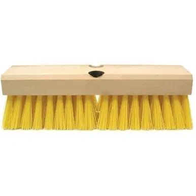 Weiler 44434 Deck Scrub Brush, 10" Block, 2" Trim, Polypropylene Fill