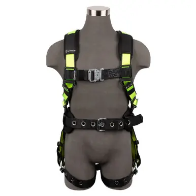 Safewaze 021-1445 - PRO Construction Harness 1D, QC Chest, TB Legs, Fixed Waist Pad (XL) No side