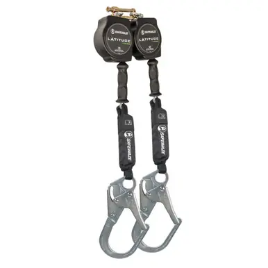 Safewaze SW8008-10-RBH-DL - Latitude HD 10‘ Dual Cable SRL-P SW-9012 BWB, Rebar Hooks