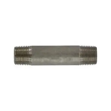 Midland Industries 52062 - Seamless Pipe Nipple, 1/2" MPT x 1/2" MPT, 2" L, Stainless Steel, SCH 80