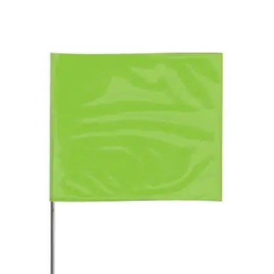 Presco 2318LG Stake Flag, 2" x 3", 18" Height, Lime Glo (1000pk)