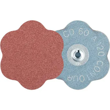 PFERD 42119 - COMBIDISC CONTOUR Abrasive Disc, 2-3/8" Dia, Type CD, 120 Grit, Aluminum oxide (50pk)