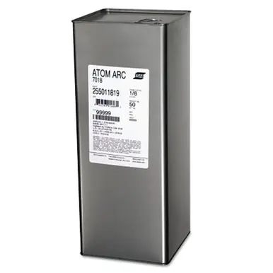 ESAB 255013112 ATOM ARC 7018 Stick Electrode, 3/16" x 14", 50 lb Can (50pk)