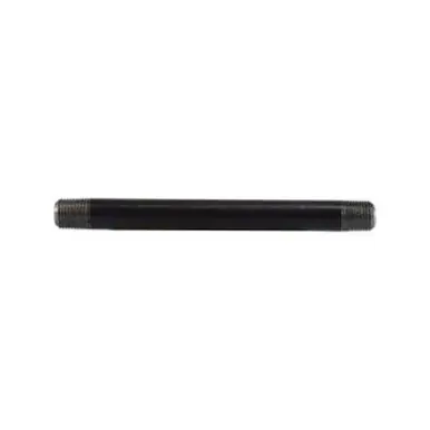 Midland Industries 59005SMLS - Seamless Pipe Nipple, 1/8" MPT x 1/8" MPT, 3" L, Steel, Black, SCH 80