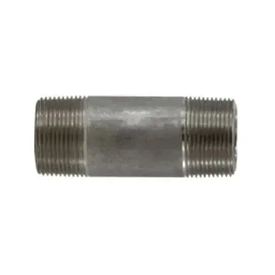 Midland Industries 51125 - Pipe Nipple, 1-1/4" 1-1/4", 4" L, Stainless Steel, SCH 80 Schedule