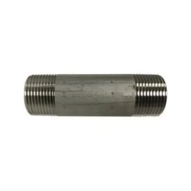 Midland Industries 49101 - Welded Pipe Nipple, 1" MPT x 1" MPT, 2" L, Stainless Steel, SCH 40