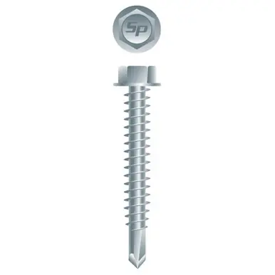 Strong-Point H1032 - 10-16 x 2" Hex Head Self-Drilling Screw, Zinc 2000ct