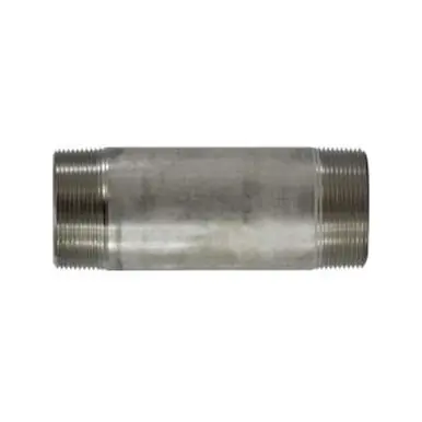 Midland Industries 49162 - Welded Pipe Nipple, 2" MPT x 2" MPT, 3" L, Stainless Steel, SCH 40
