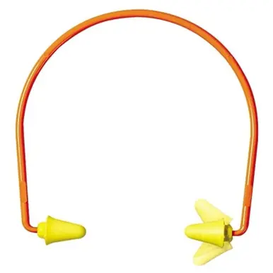 3M 320-1000 E-A-Rflex 28 Semi-aural Hearing Protector, Yellow, Banded
