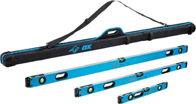 OX TOOLS P437802 - 4 pc PRO Level Set w/ Carrying Bag - 24", 48", & 72”