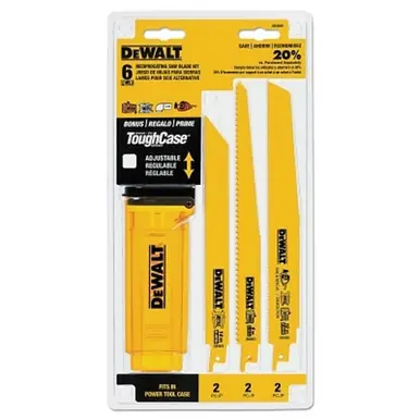 DeWalt DW4896 6-Piece Wood/Metal Reciprocating Blade Set