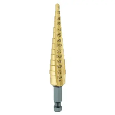 Irwin 15103ZR Step Drill Bit, 1/4" to 3/4"