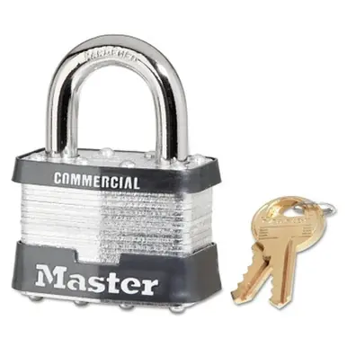 Master Lock 5KA-A112 Padlock, 3/8" x 15/16" x 1" Shackle, Keyed Alike (6pk)