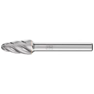 PFERD 24710 HICOAT Carbide Bur - Tree, ALU Cut 3/8" x 3/4" x 1/4" Shank - SF-3, HC-NFE Coating