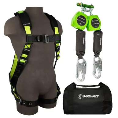 Safewaze 019-3040 - PRO Bag Combo FS185-S/M Harness, 019-5052 SRL-P, FS8150 Bag