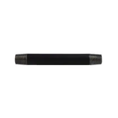 Midland Industries 59036SMLS - Seamless Pipe Nipple, 1/4" MPT x 1/4" MPT, 12" L, Steel, Black, SCH