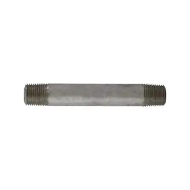 Midland Industries 52006 - Seamless Pipe Nipple, 1/8" MPT x 1/8" MPT, 3-1/2" L, Stainless Steel, SCH