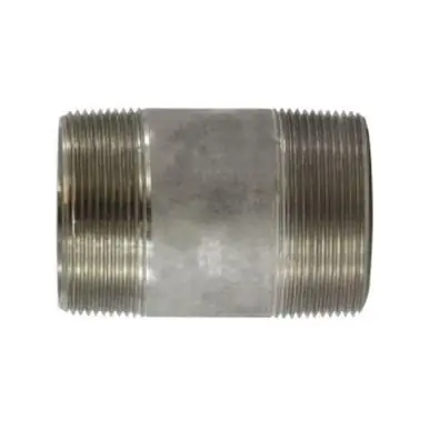 Midland Industries 52227 - Seamless Pipe Nipple, 4" MPT x 4" MPT, 6" L, Stainless Steel, SCH 80