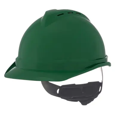 MSA 10034032 V-Gard 500 Protective Cap, 6-Point Fas-Trac Suspension, Green