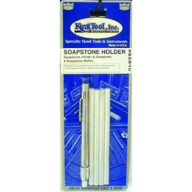 King Tool KRHB4C Soapstone Holder, 5" Long, Round, with 4 Soapstone Refills