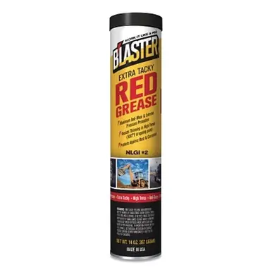 B‘LASTER GR-14C-HTR Extra-Tacky Red Grease, 14 oz, NLGI 2