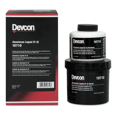 Devcon 10710 Aluminum Liquid (F-2) Kit, 1 lb, Aluminum
