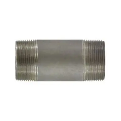 Midland Industries 52148 - Seamless Pipe Nipple, 1-1/2" MPT x 1-1/2" MPT, 5-1/2" L, Stainless Steel,