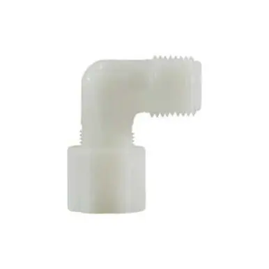 Midland Industries 17233N - 90° Elbow, 3/8" Compression x 1/4" MIP, Nylon, White