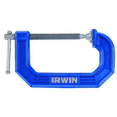 Irwin Quick-Grip 225102 C-Clamp, 2" Opening, 1-5/16" Throat Depth, Blue
