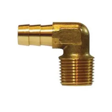 Midland Industries 07020-1008 - 90° Elbow, 5/8" Hose Barbed x 1/2" MIP, Brass