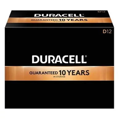 Duracell MN1300 CopperTop D Alkaline Battery, 1.5V, 12-Pack