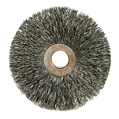 Weiler 16973 Copper Center Wire Wheel, 3" x 5/8", 0.014" SS Wire, 20000 RPM