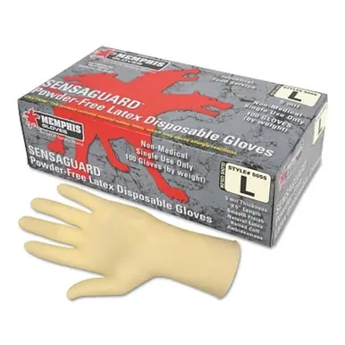 MCR 5055M Latex Gloves, Powder Free, 5 mil, M