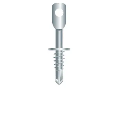 Strong-Point EA6 - 1/4 x 3-1/4" Acoustical Self-Drilling Eye Lag Screw, Zinc 1000ct