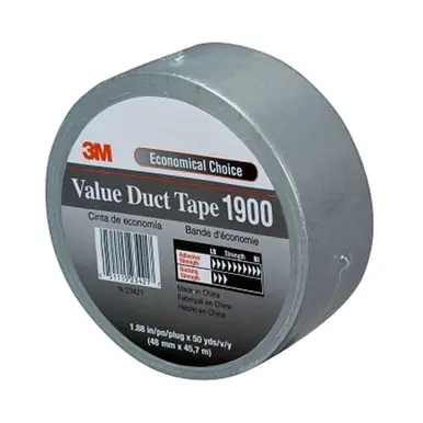 3M 051115-23421 Value Duct Tapes 1900, Silver, 1.88" x 50 yd