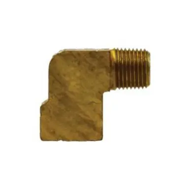Midland Industries 00889-0604 - 90° Elbow, 3/8" Threaded x 1/4" NPT(M)F, Brass