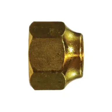 Midland Industries 10037 - Short Nut, 1" 45° Flared, Brass
