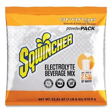 Sqwincher 159016041 Powder Pack, Orange, 23.83 oz, Makes 2.5 gal