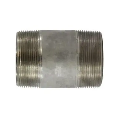 Midland Industries 52161 - Seamless Pipe Nipple, 2" MPT x 2" MPT, 2-1/2" L, Stainless Steel, SCH 80