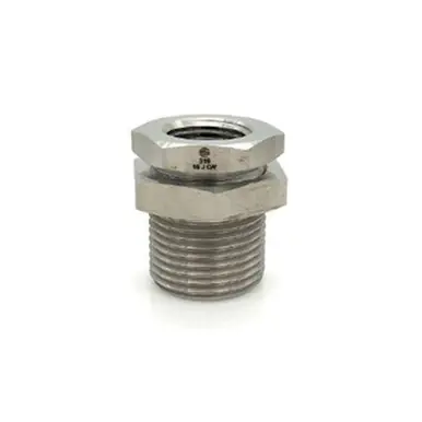 Midland Industries SS2707-06-06 - Bulkhead Union, 3/8" NPT(F) x 3/8" NPT(F), Stainless